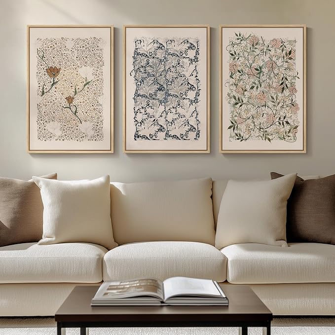 Framed William Morris Canvas Wall Art by Cuspin