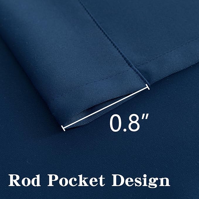 IGEMAEVE Blackout Curtains 96 Inch Length 2 Panels Set, Rod Pocket Energy - Image 3