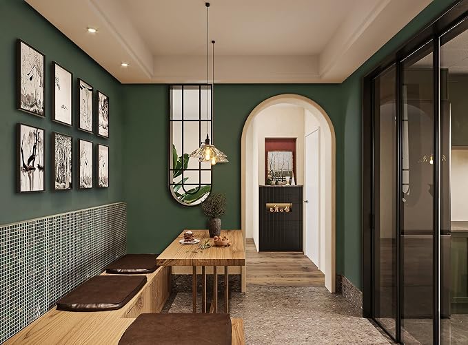 Dimoon 590''x23.6'' Green Peel and Stick Wallpaper Contact Paper Modern Self - Image 3