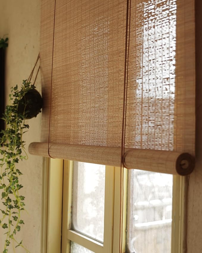 30" Wx64 H Bamboo Blinds Roller Shades by Erfolkerz