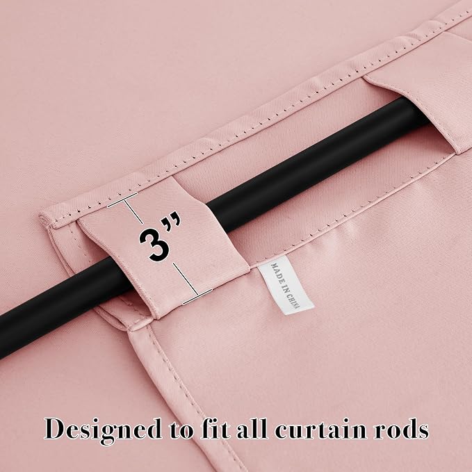 RYB HOME Pink Blackout Curtains - Image 5