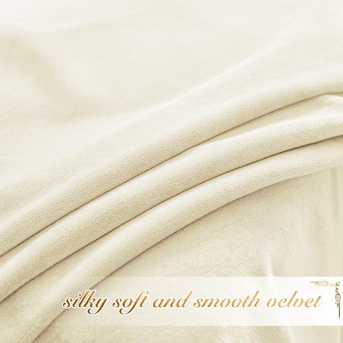 NICETOWN Thermal Insulated Ivory White Velvet Curtains 72 Inch Length, Heavy - Image 6