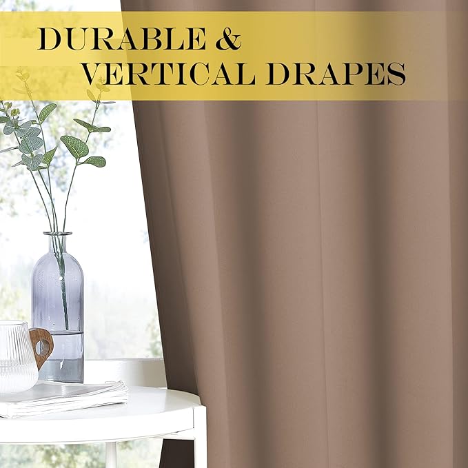 NICETOWN Sliding Door Window Treatment Blackout Patio Door Curtain Panels - Image 4