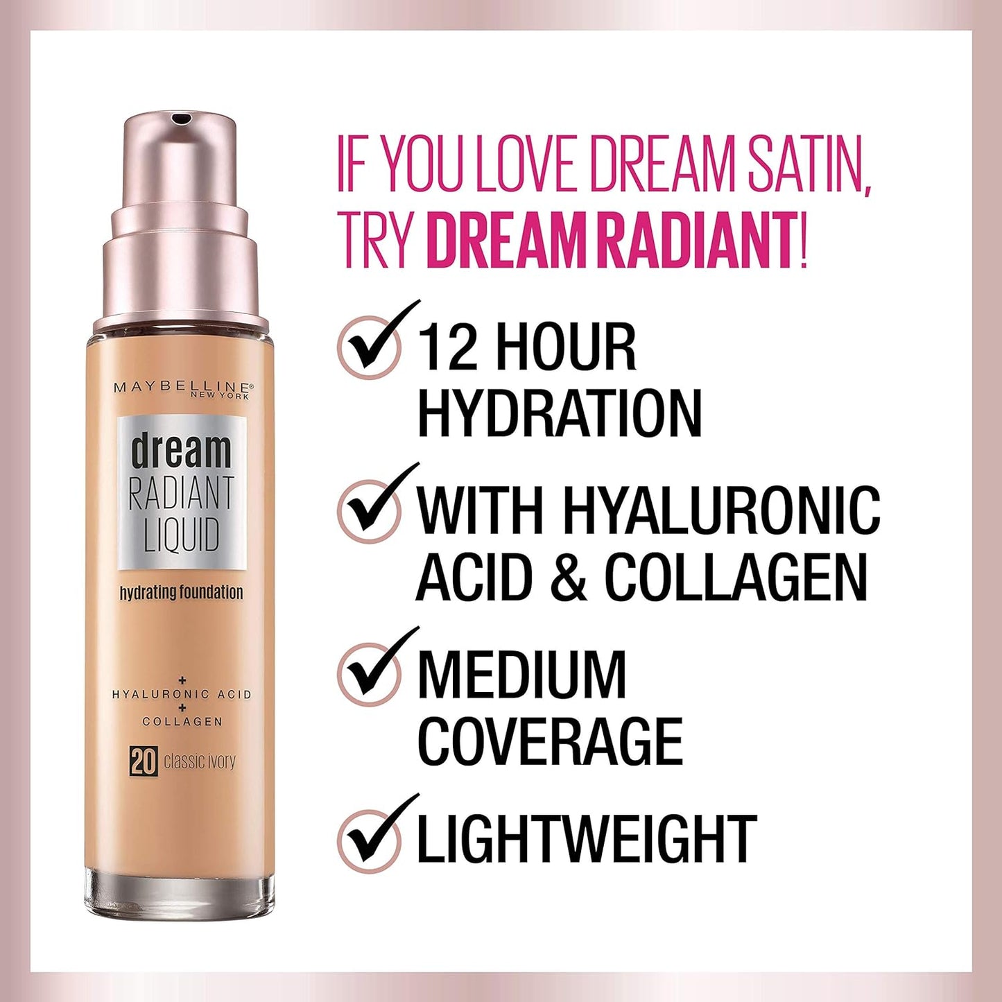 Maybelline New York Dream Satin Liquid Foundation, Honey Beige 1 oz