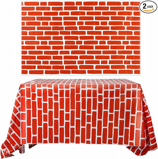 Chuangdi 2pcs 4.5 x 9 Feet Brick Wallpaper Peel and Stick Backdrop Tablecloth by Chuangdi