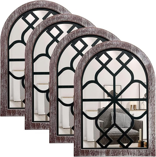 ZEXUIRU 4 Set. Rustic Wall Mirrors by ZEXUIRU