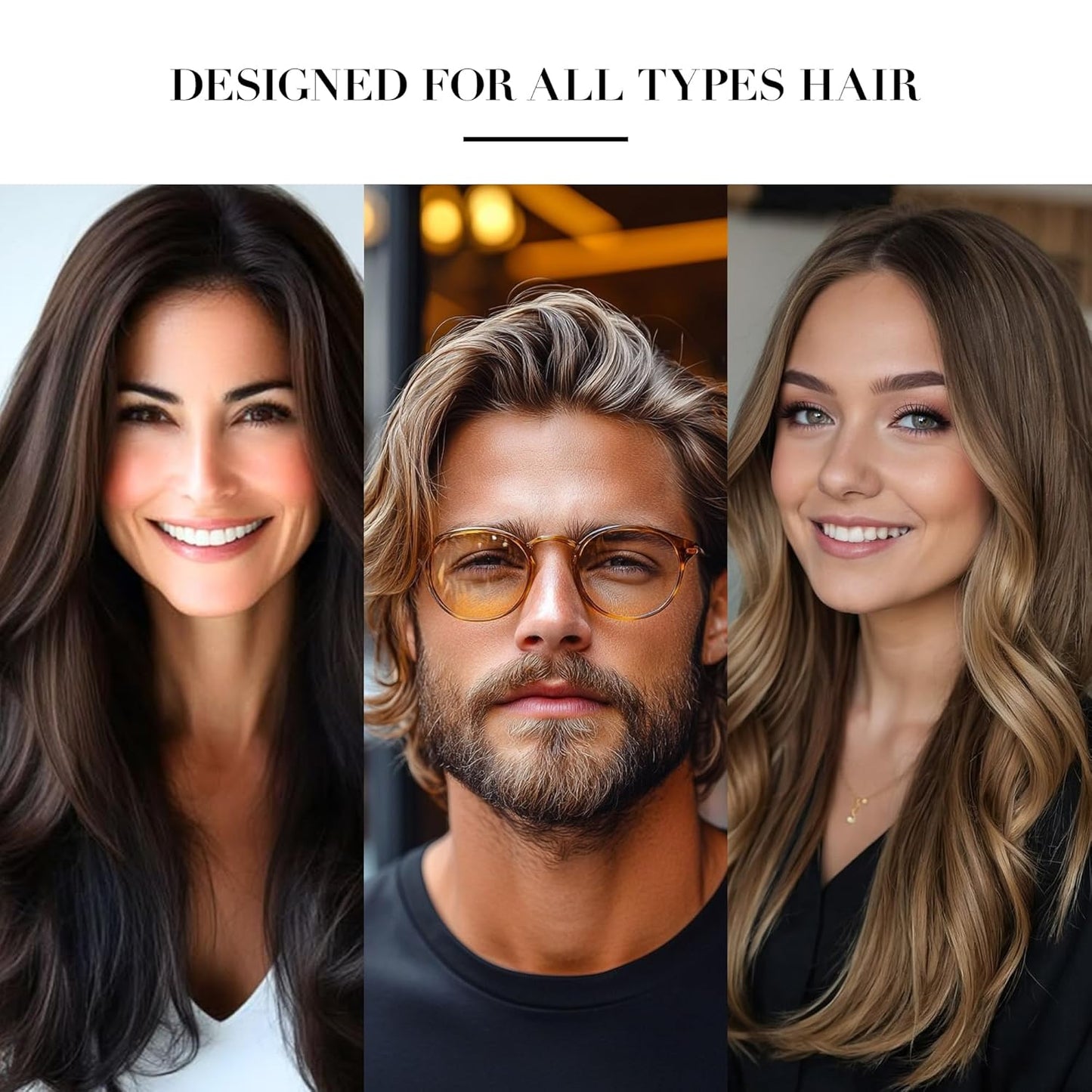 Bamboo Hair Brush for Hair Growth, Natural Bamboo Bristles Detangling Wooden Hair Brush for Scalp Massage, for Women, Men & Kids, All Hair Types, with Ergonomic Handle