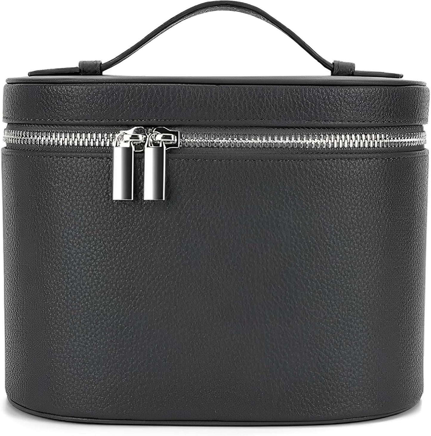 Upgrade Makeup Bag Travel Toiletry Bag Portable Cosmetic Makeup Organizer Bag Detachable Compartments(Black-dark and sophisticated style)