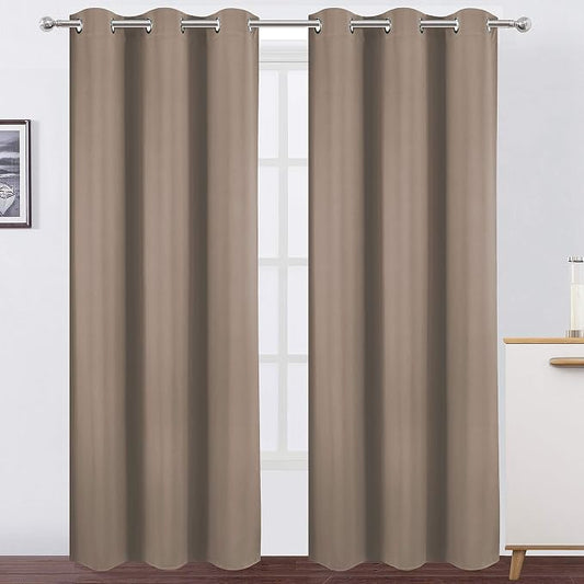 LEMOMO Cappuccino Thermal Blackout Curtains/42 x 84 Inch/Set of 2 Panels Room by Lemomo