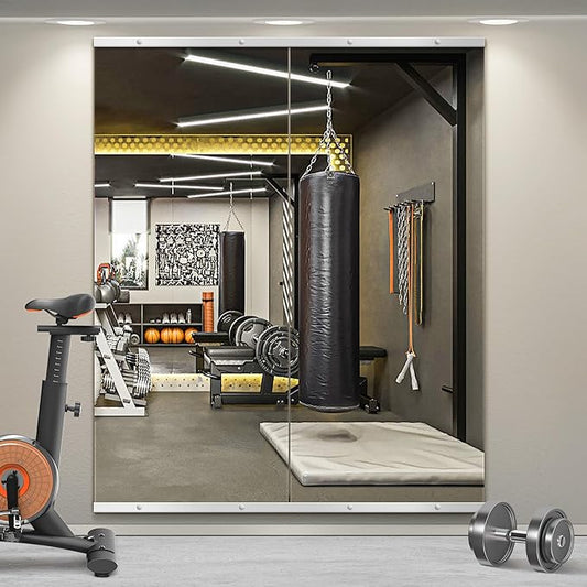 TRAHOME Home Gym Mirror for Wall, Glass Frameless Body Large Mirror for Home Gym by TRAHOME