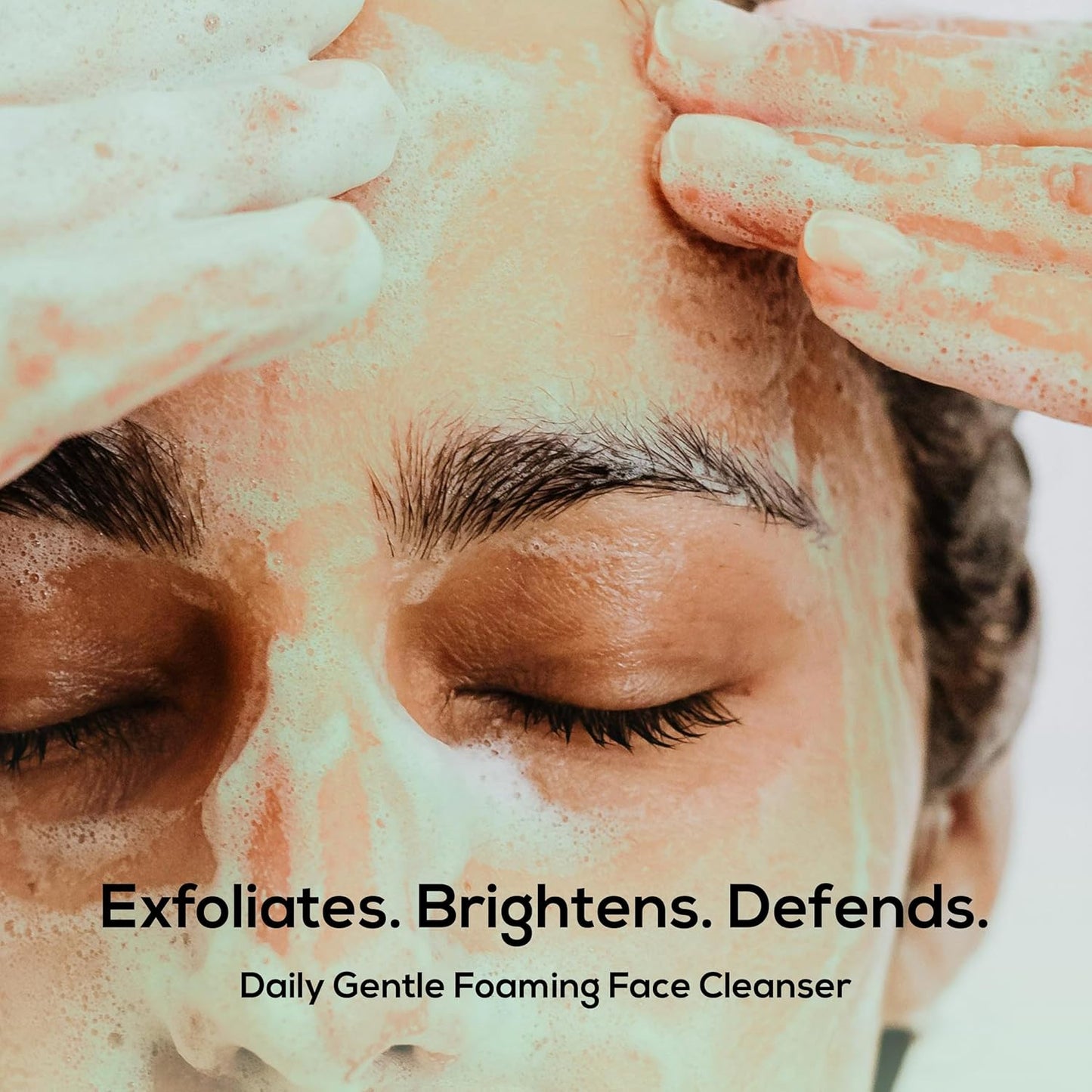 MARLOWE. No. 129 Gentle Foaming Facial Cleanser 4.5 Oz, Exfoliating, Brightening & Protective Daily Mens Face Wash with PHA, Natural Green Tea Extracts & Antioxidants, Unscented & Vegan