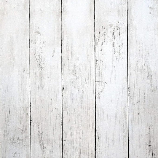 39.37 ft x17.7 in White Wood Peel and Stick Wallpaper White Wall Paper by CiCiwind