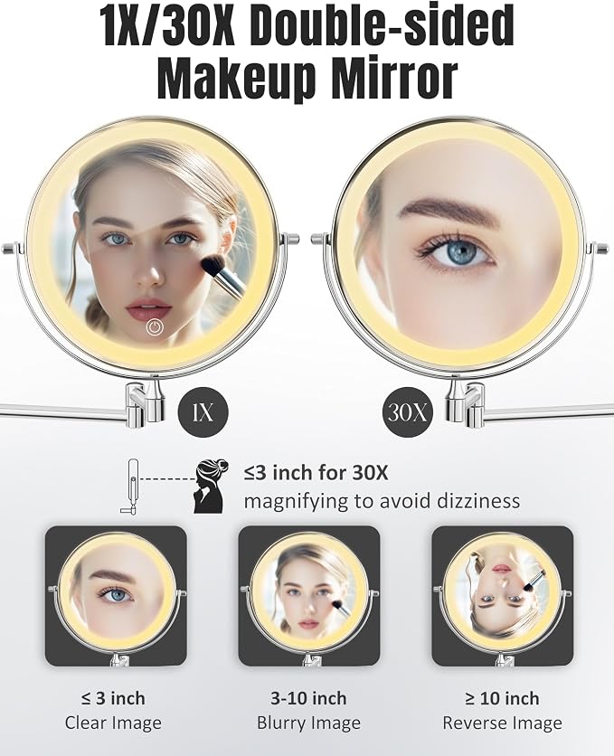 Wall Mounted Makeup Mirror - Image 2