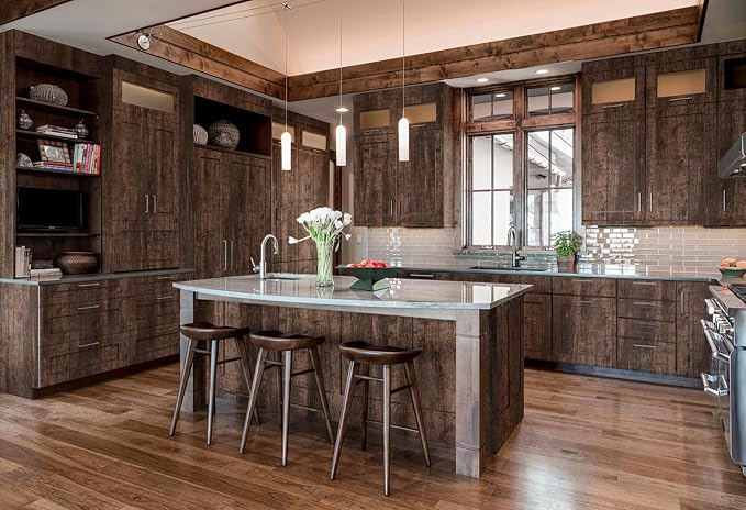 Dimoon 197''x17.7 Wood Wallpaper Brown Wood Paper Wood Plank Peel and Stick - Image 5