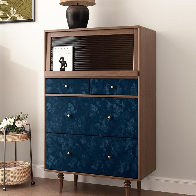 Wallercity Blue Velvet Wallpaper Textured Vitnage Peel and Stick Wallpaper - Image 5