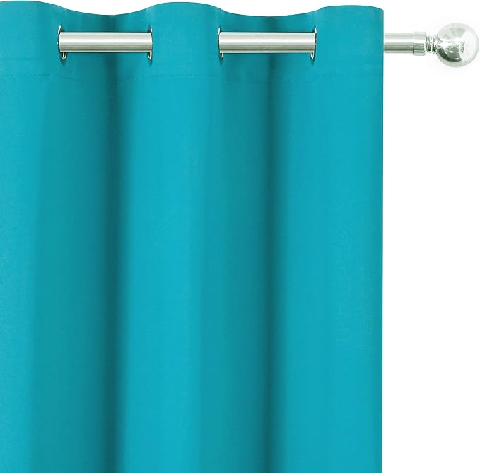 LEMOMO Teal/Turquoise Kids Blackout Bedroom Curtains/52 x 63 Inch/Set of 2 - Image 7