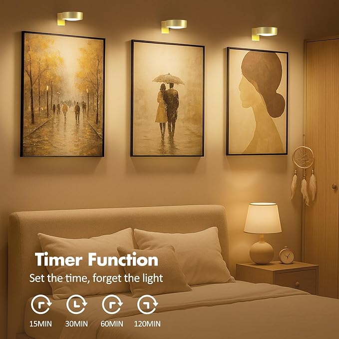 6Pcs Battery Operated Picture Light, Magnetic Led Painting Light - Image 7