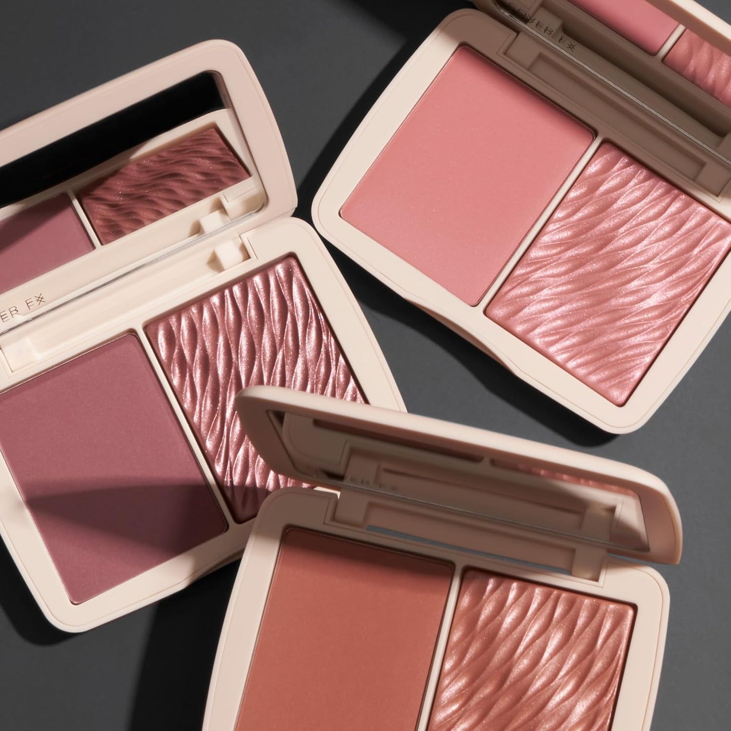 COVER FX Monochromatic Powder Blush Duo - Sweet Mulberry: Rich Berry - Matte + Shimmer Finish - Create Custom, High Impact Color