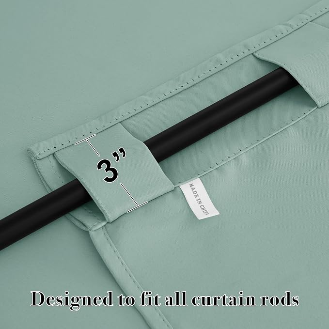 RYB HOME Aqua Blackout Curtains - Image 3