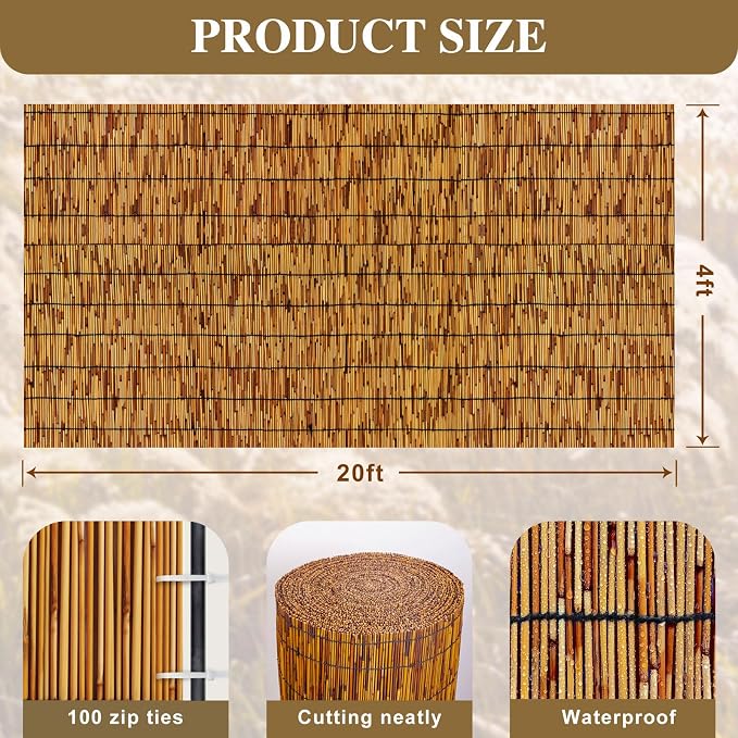 Bamboo Fence, Bamboo Screens Outdoor - Image 2