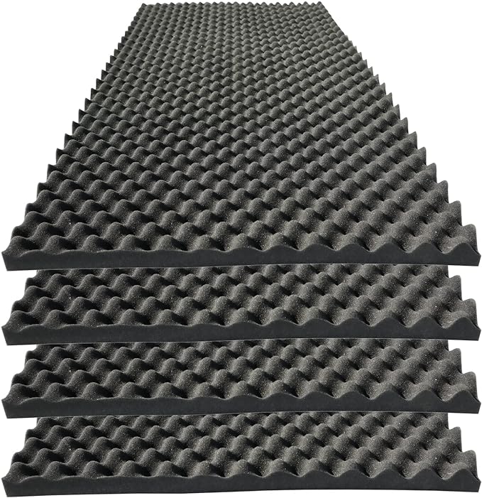 4 PCS Acoustic Panels, High Density Fireproof Noise Cancelling Foam Studio Foam by KTOESHEO