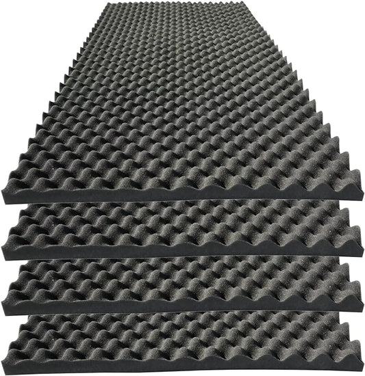 4 PCS Acoustic Panels, High Density Fireproof Noise Cancelling Foam Studio Foam by KTOESHEO