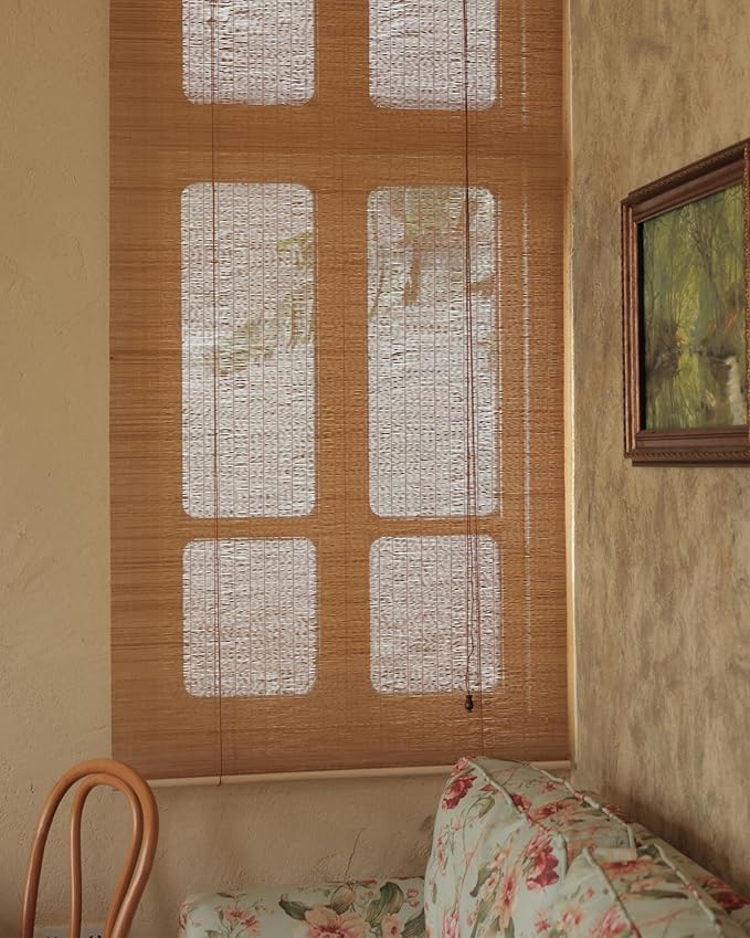 30" Wx64 H Bamboo Blinds Roller Shades - Image 3