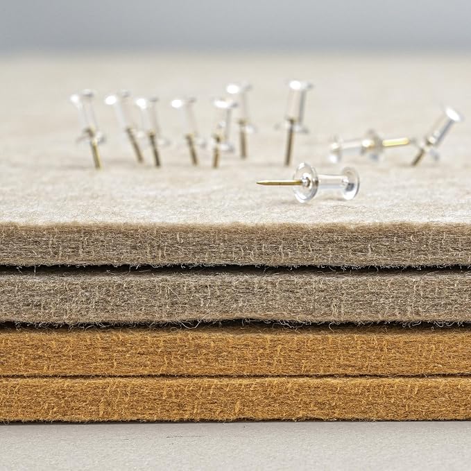 Lightomorrow Bulletin Board, 24 x 18 inches Decorative Felt Pin Board, Cork - Image 5