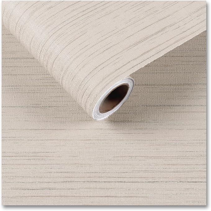 CRE8TIVE Cream White Grasscloth Peel and Stick Wallpaper White Grasscloth by CRE8TIVE