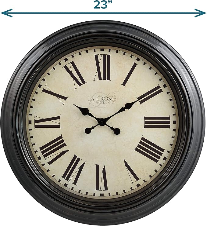La Crosse Clock 404-2658 23-Inch Maxwell Quartz Wall Clock - Image 4