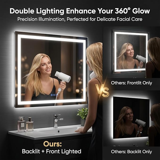 Antok 32"x 40" LED Bathroom Mirror - Image 5