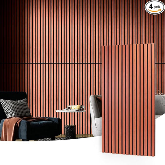Art3d 4 Pack 47.2 x 23.6in. Wood Slat Acoustic Panels by Art3d
