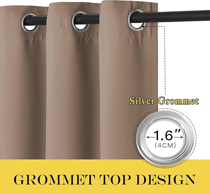 NICETOWN Grommet Top Blackout Curtain Panel - Image 3