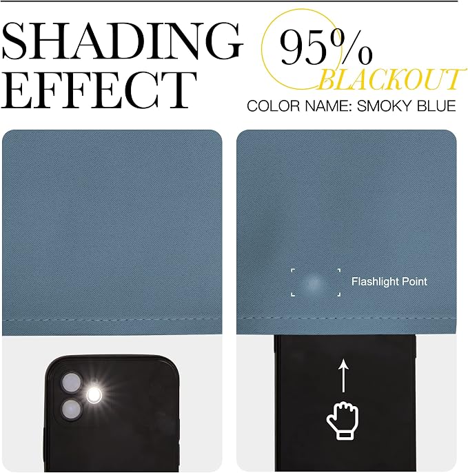 NICETOWN Stone Blue Blackout Curtain - Image 7