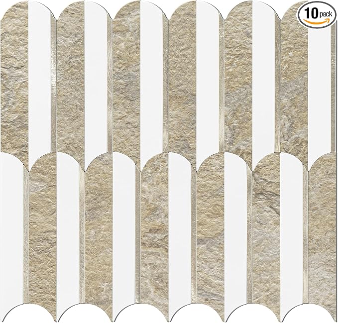 Vamos Tile Peel and Stick Backsplash Seamless Tile, 10 Sheets Stick on by VamosTile