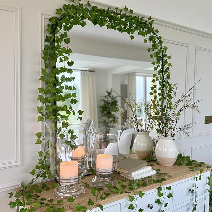 CQURE 120Pack 840Ft Artificial Ivy Fake Vines, Ivy Garland Greenery Garland - Image 2