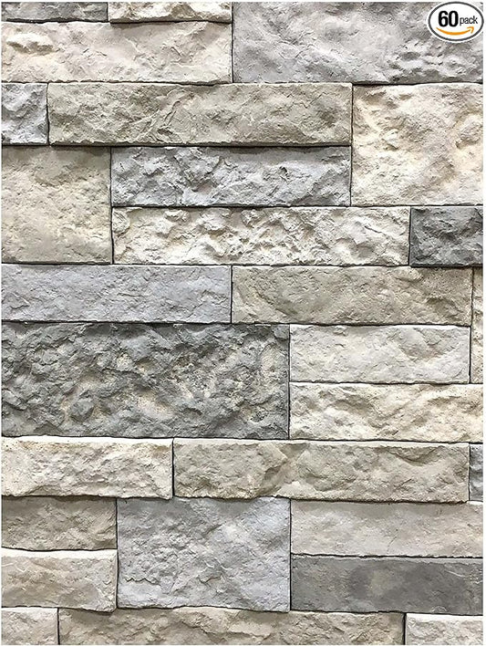AirStone Primary Stones: Spring Creek Color Blend, Manufactured Stone Wall by AirStone