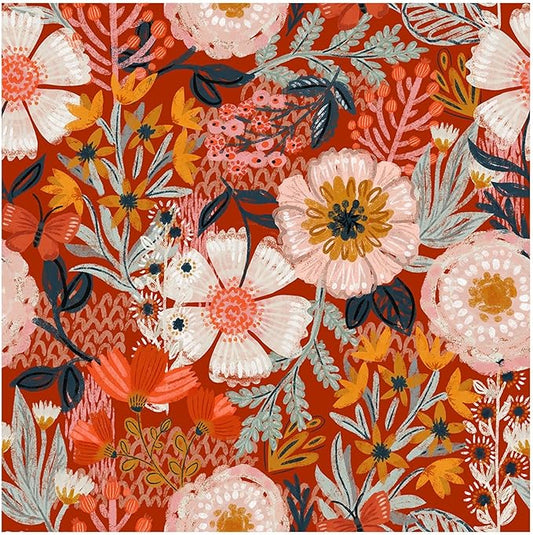 HAOKHOME Boho Peel and Stick Wallpaper Floral Wall Paper Removable by HAOKHOME