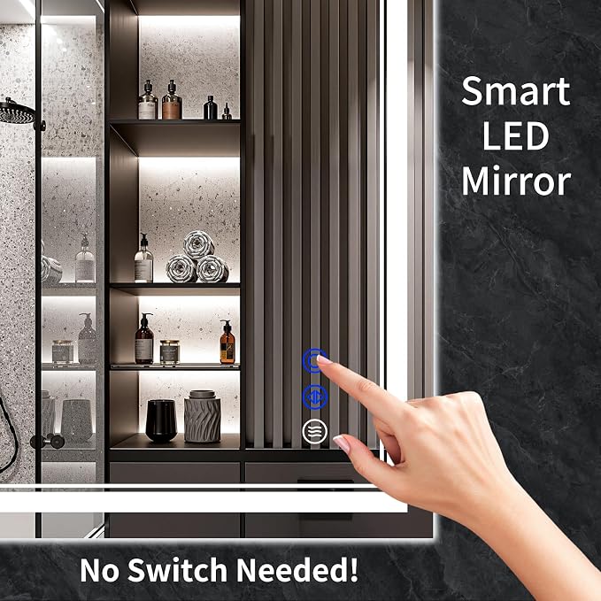 40"x32" LED Bathroom Mirror - Image 3