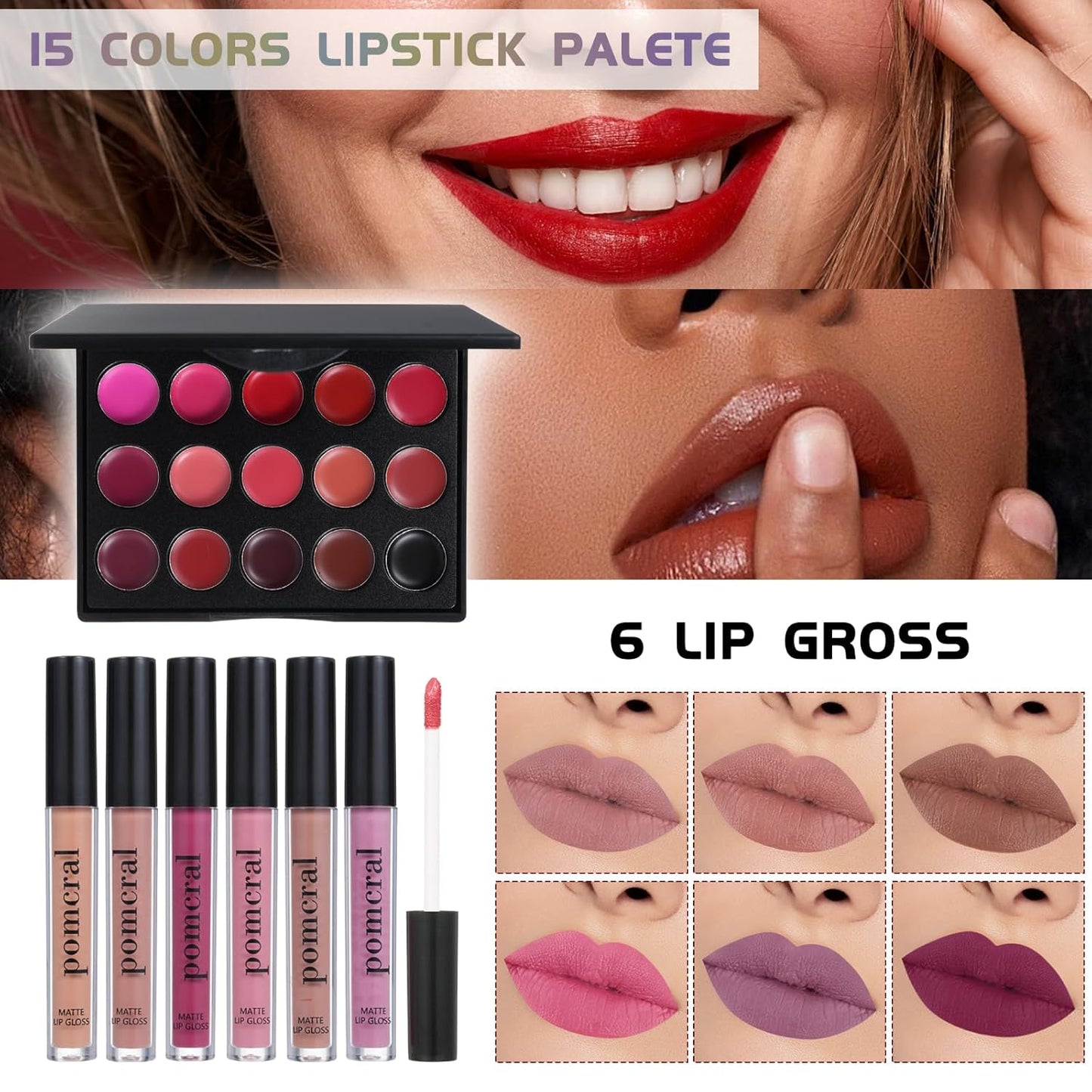 All In On Makeup Kit Makeup Set For Teens, Women, Girl and Beginners Includes Eyeshadow Concealer Palette Lip Gloss Set Lipstick Eye Pencil Makeup Brushes