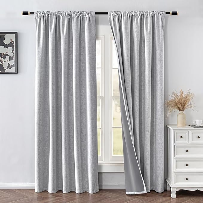 IGEMAEVE 100% Blackout Curtains 108 Inches Long - Image 2