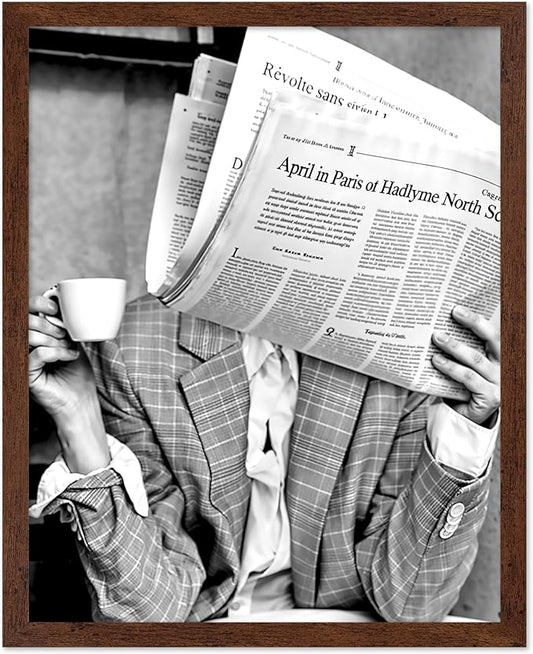 Poster Master Woman Reading Newspaper by PosterMaster