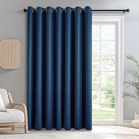 IGEMAEVE Blackout Sliding Door Curtains 84 Inch Length, Extra Wide Room Divider by IGEMAEVE