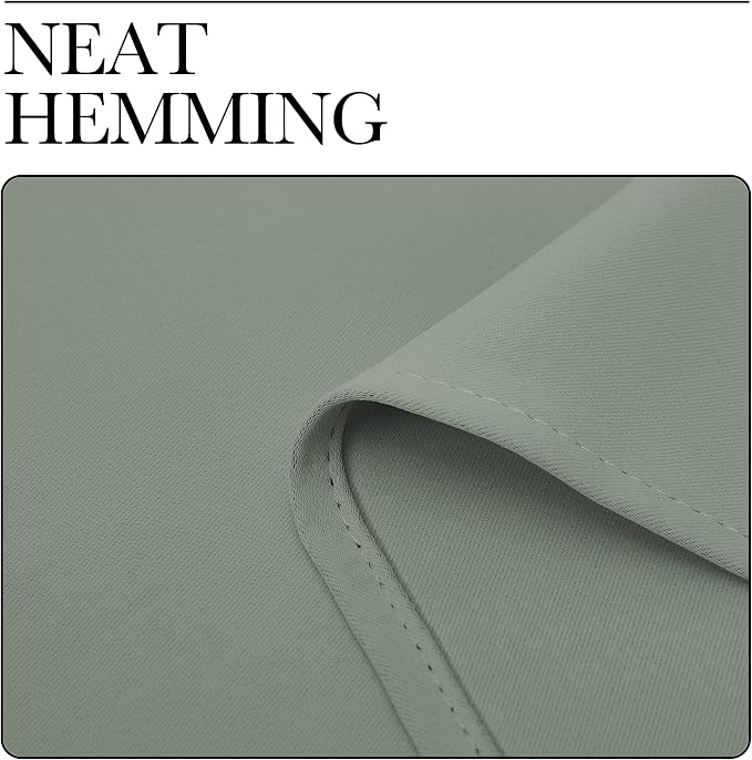 NICETOWN Greyish Green Room Darkening Curtains - Image 8
