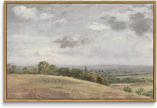 InSimSea Framed Canvas Wall Art Vintage Decor, Large Farmhouse Nature Scenery by InSimSeaArt