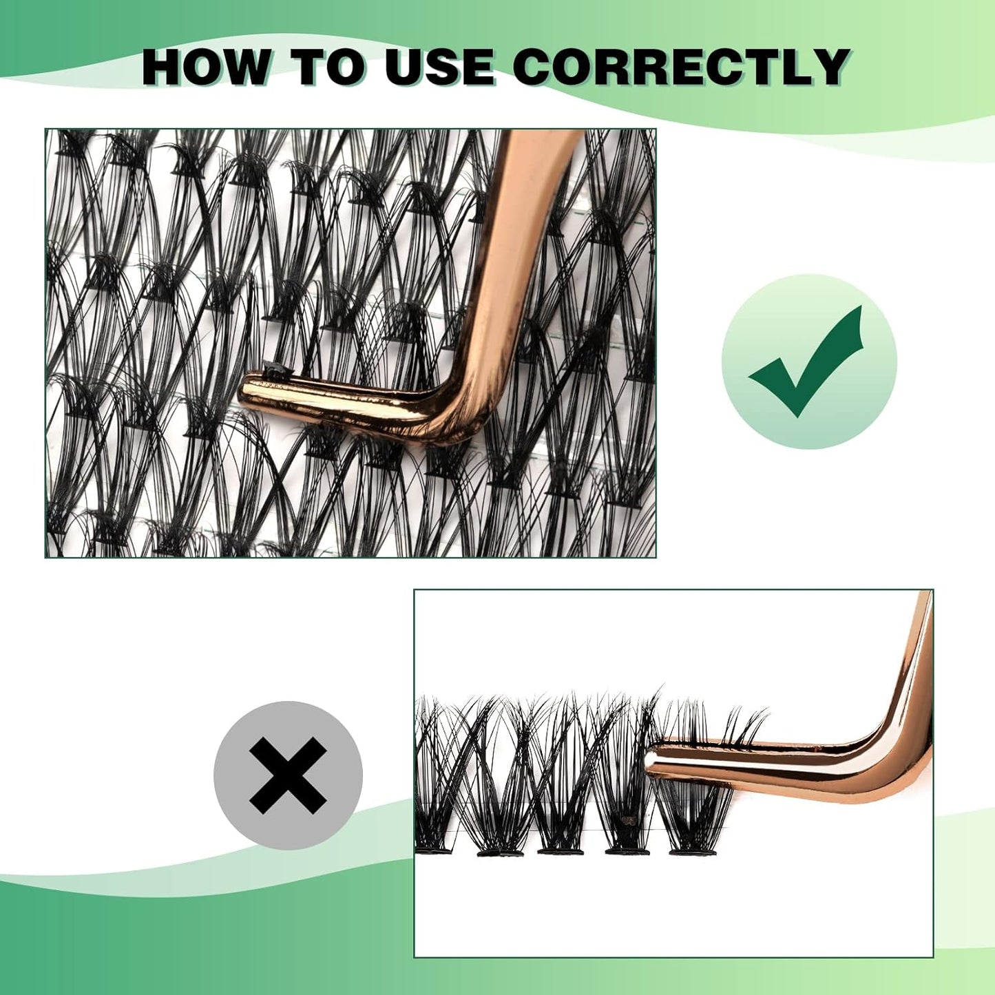 Lash Clusters 300pcs Individual Lashes 30D 0.07D Curl 15mm DIY Eyelash Extension KEYYOU Large Tray Volume Soft&Natural Cluster Lashes(30D-0.07D,15）