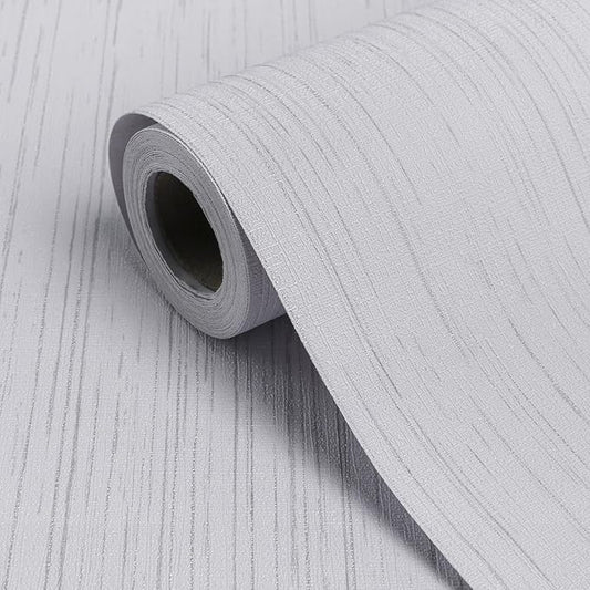 White Grasscloth Peel and Stick Wallpaper Texture Contact Paper A Set of 15.7" by Biyoeepeelstickwallpaper