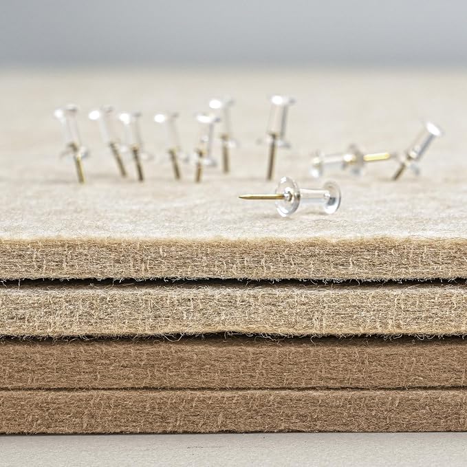 Bulletin Board, 24 x 18 inches Decorative Felt Pin Board, Cork Board Alternative - Image 3