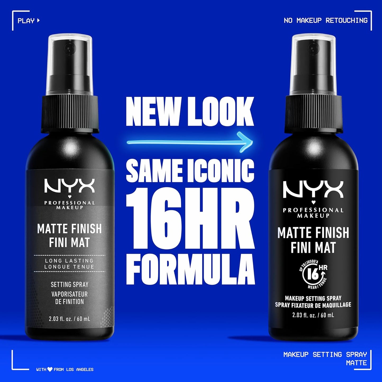 NYX PROFESSIONAL MAKEUP Makeup Setting Spray - Matte Finish, Long-Lasting Face Mist for up to 16HR Wear, Vegan Formula