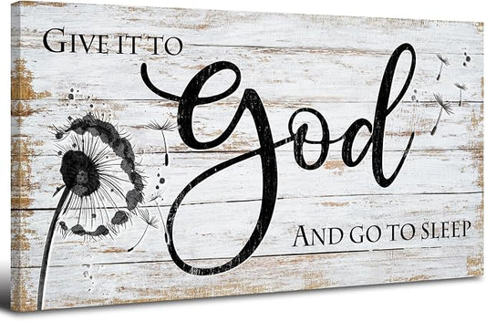 AIYISU Christian Bible Verses Wall Art Rustic Wall Decor by HOME